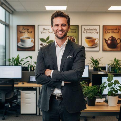 Satsuma širdies arbata, paruošta iš šviežių ingredientų, pateikta elegantiškame puodelyje.